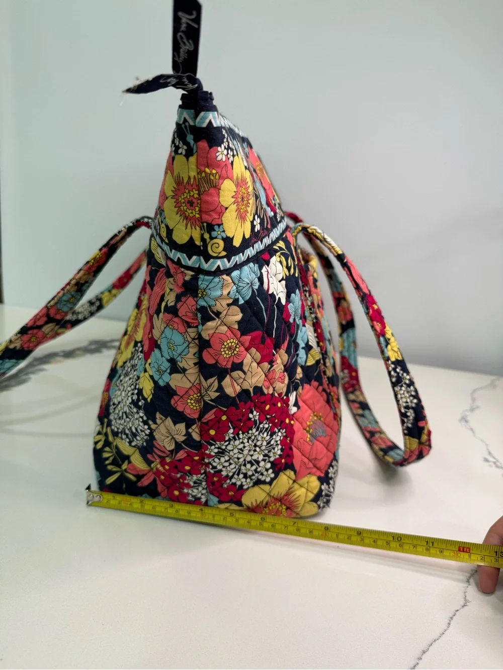 Vera Bradley XL Tote Bag Navy Floral Multicolor
